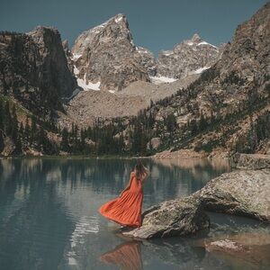 Flowy Pink Orange Dress